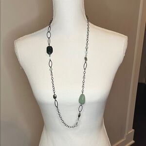 Elegant Green and Black Necklace